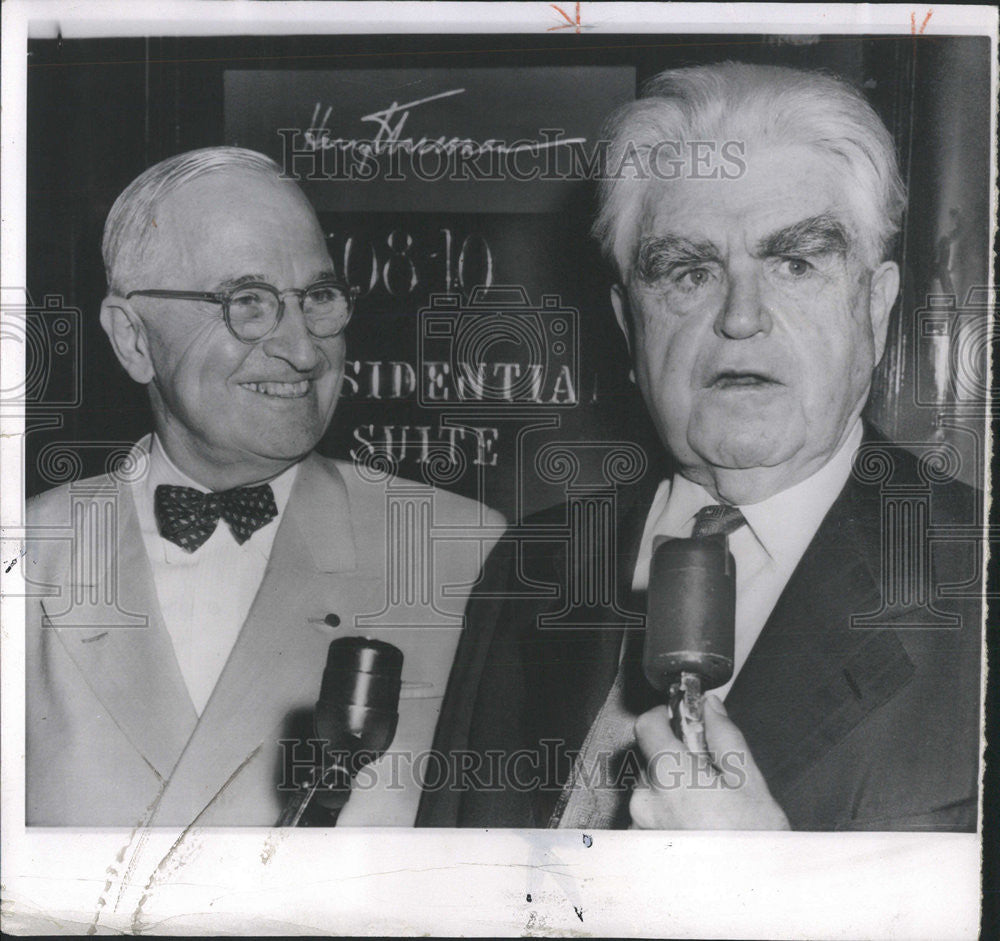 1946 Press Photo Harriman camp Averell Harriman Adlai Stevenson Democratic - Historic Images