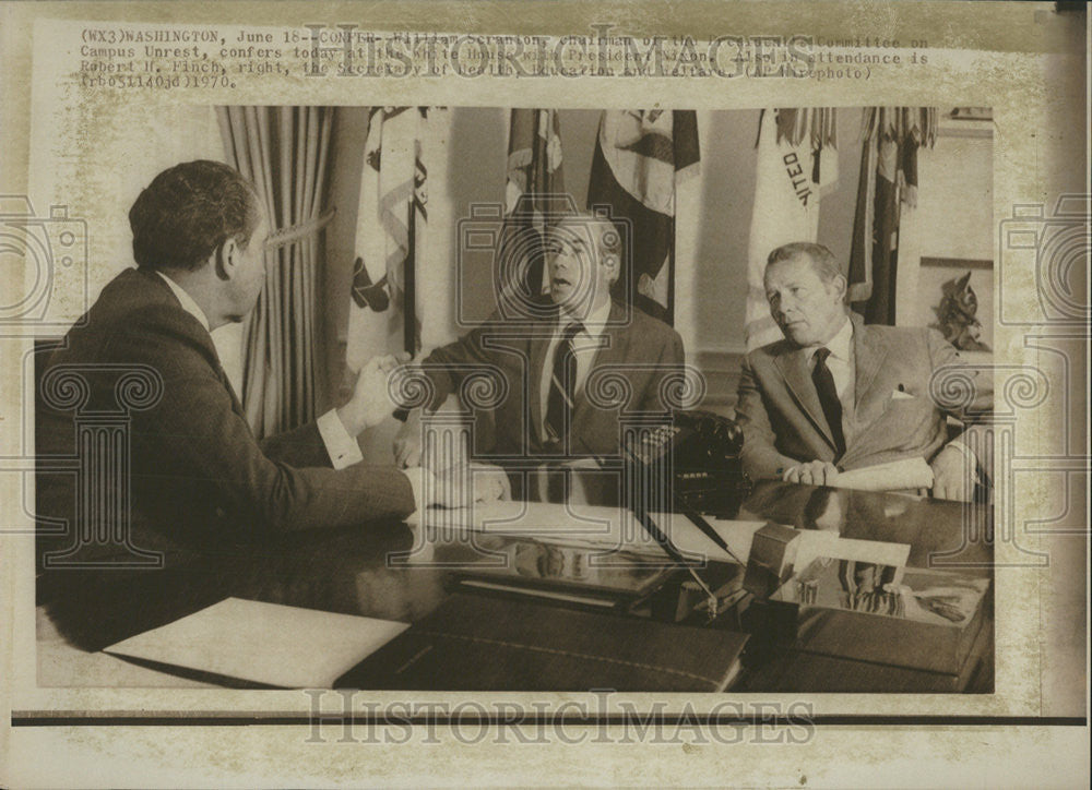 1970 Press Photo William Scranton chairman of the President&#39;s Committee on Campu - Historic Images