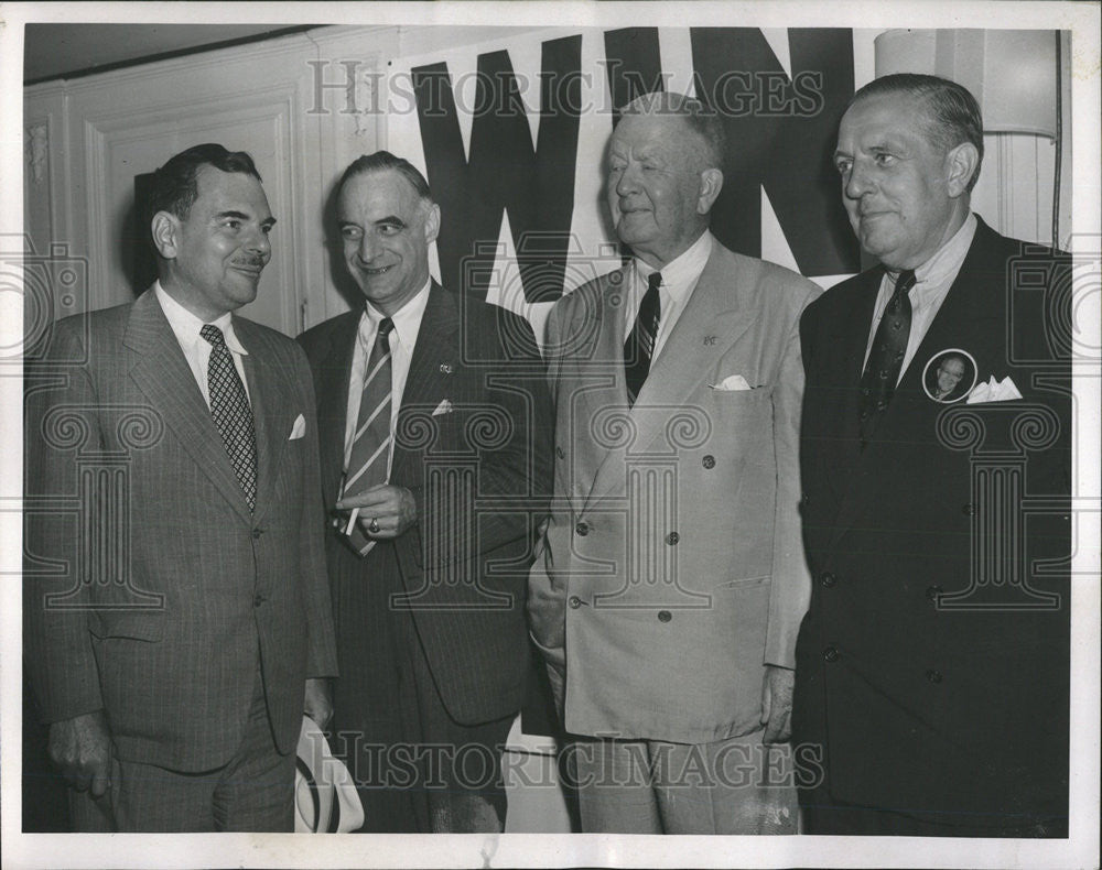 1952 Press Photo New York Governor Thomas E. Dewey, Eisenhower Supporters - Historic Images