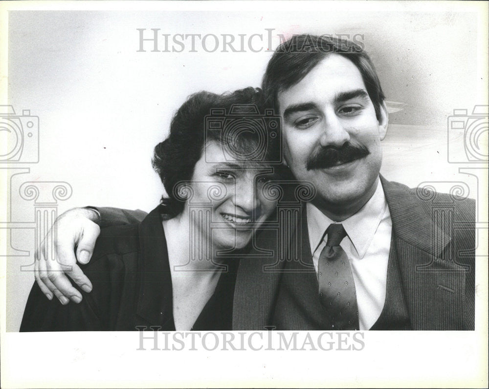 1986 Press Photo Stephaney Mishel &amp; Larry Druth, Engaged Improvisation Institute - Historic Images