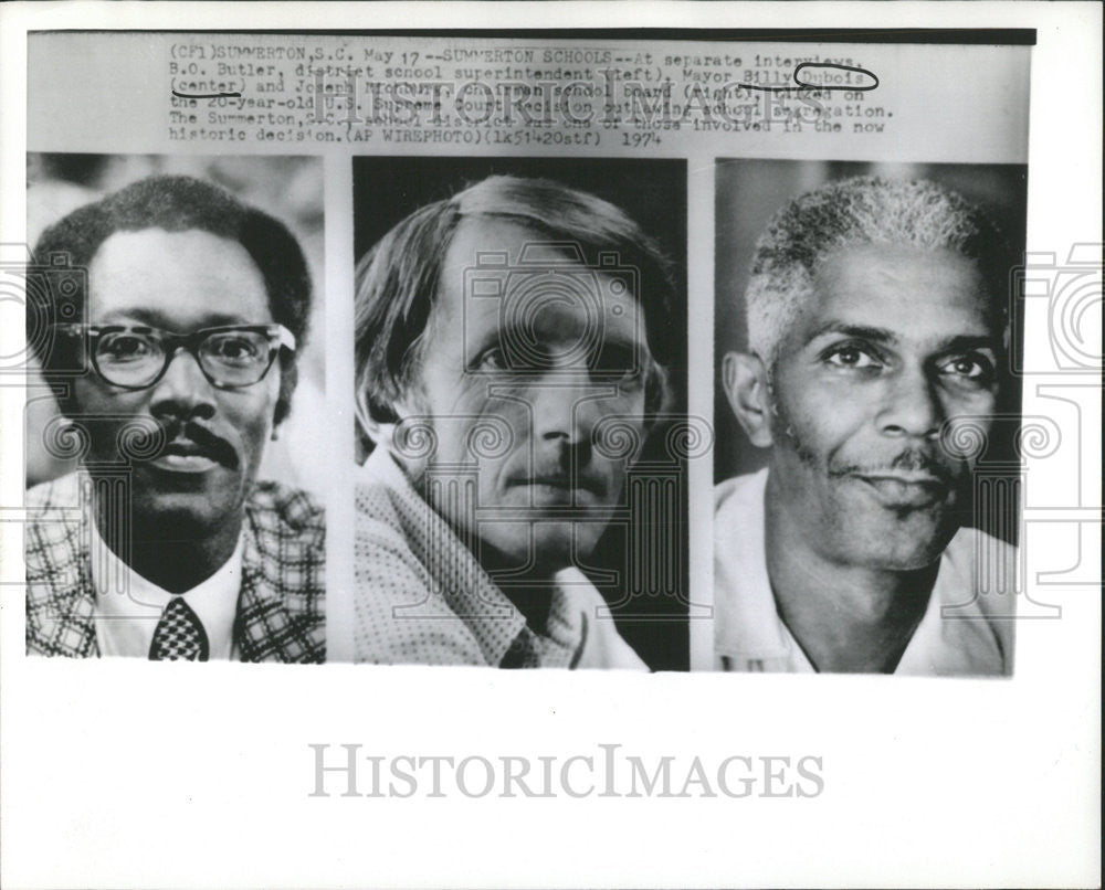 1974 Press Photo Butler Mayor Billy Dubois Joseph Richburg - Historic Images