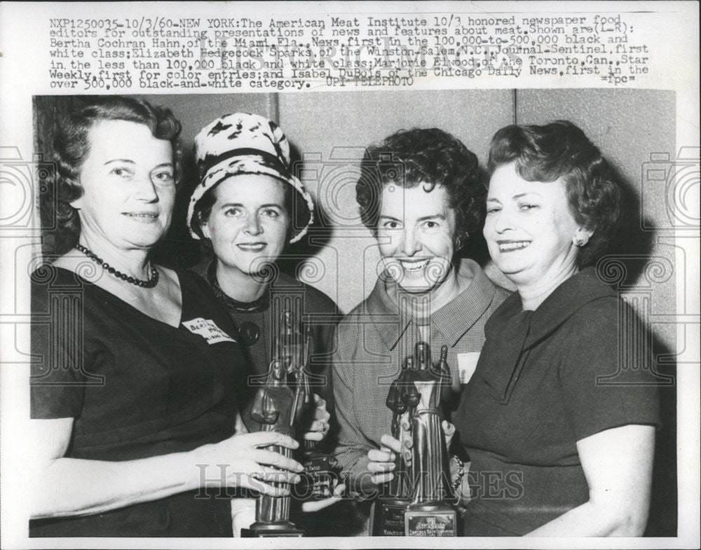 1960 Press Photo American Meat Institute newspaper editor news Winston Salem NJ - Historic Images