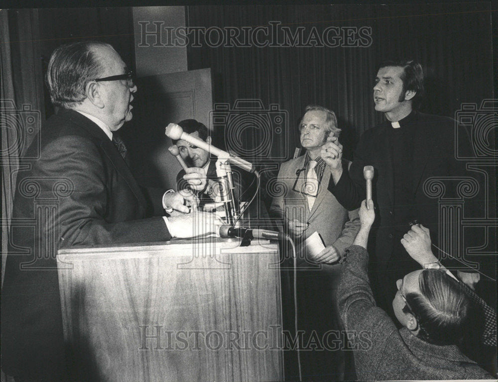 1972 Press Photo Richard J. Daley Ray Kaepplinger Leonard Dubi - Historic Images