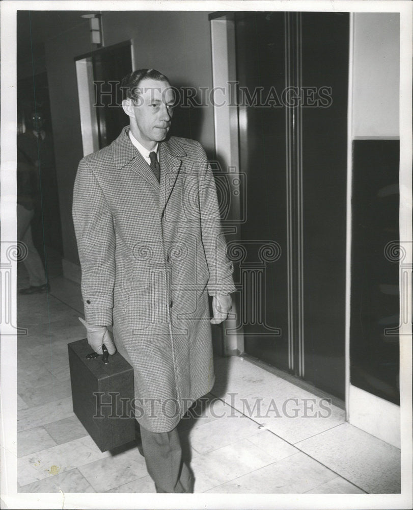 1955 Press Photo Frank Kingston Court Reporter Becker-Blonsly Quiz Chicago - Historic Images