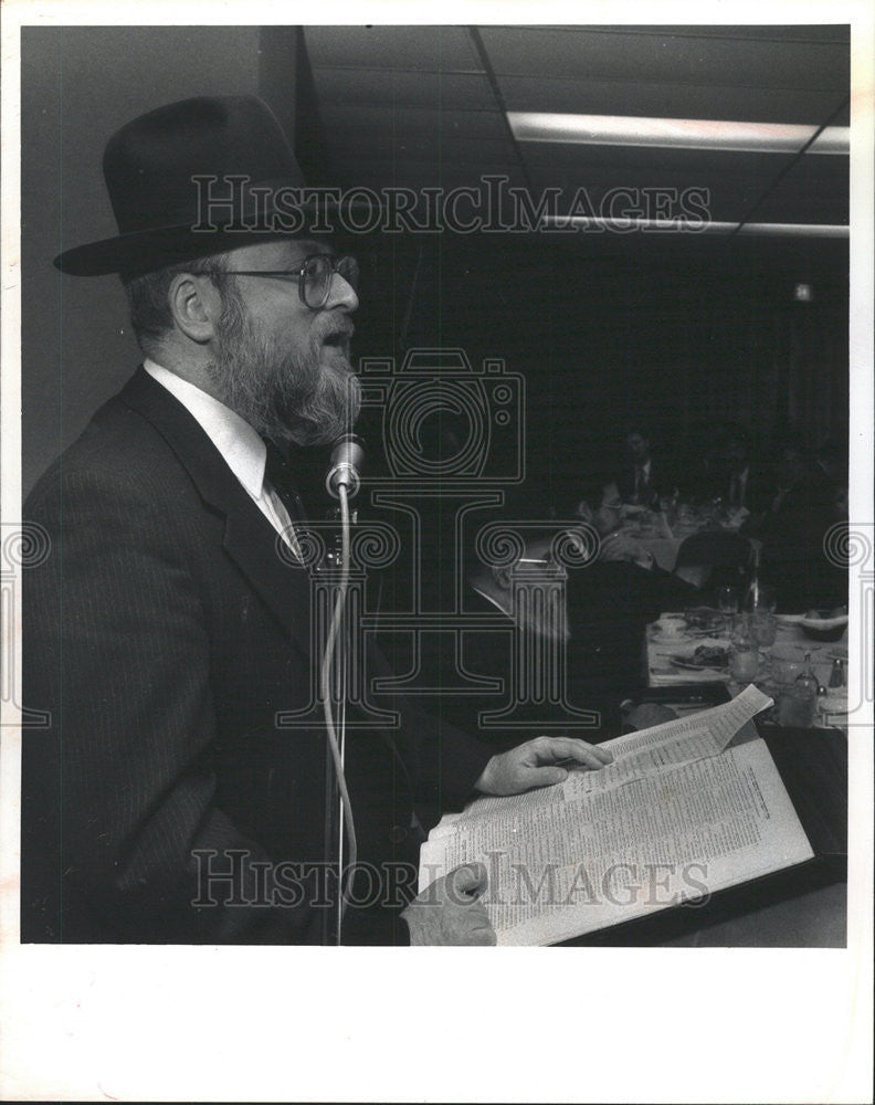 1990 Press Photo Rabbi Moshe Francis Chicago Community Kollel - Historic Images