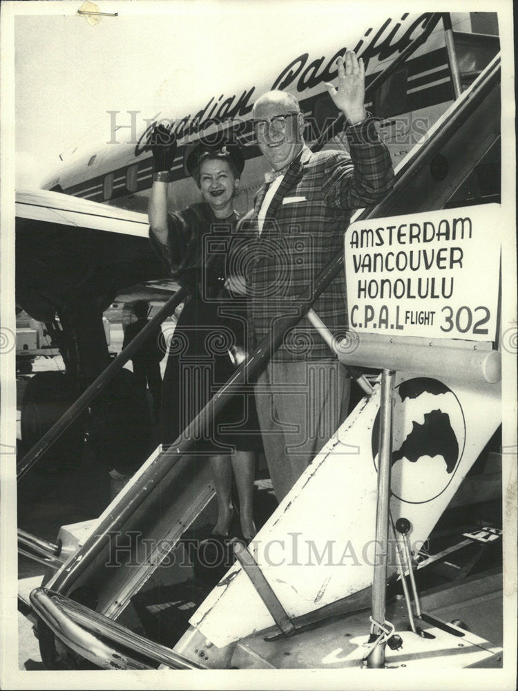 1970 Press Photo Wasle Franklin At The Airport - Historic Images