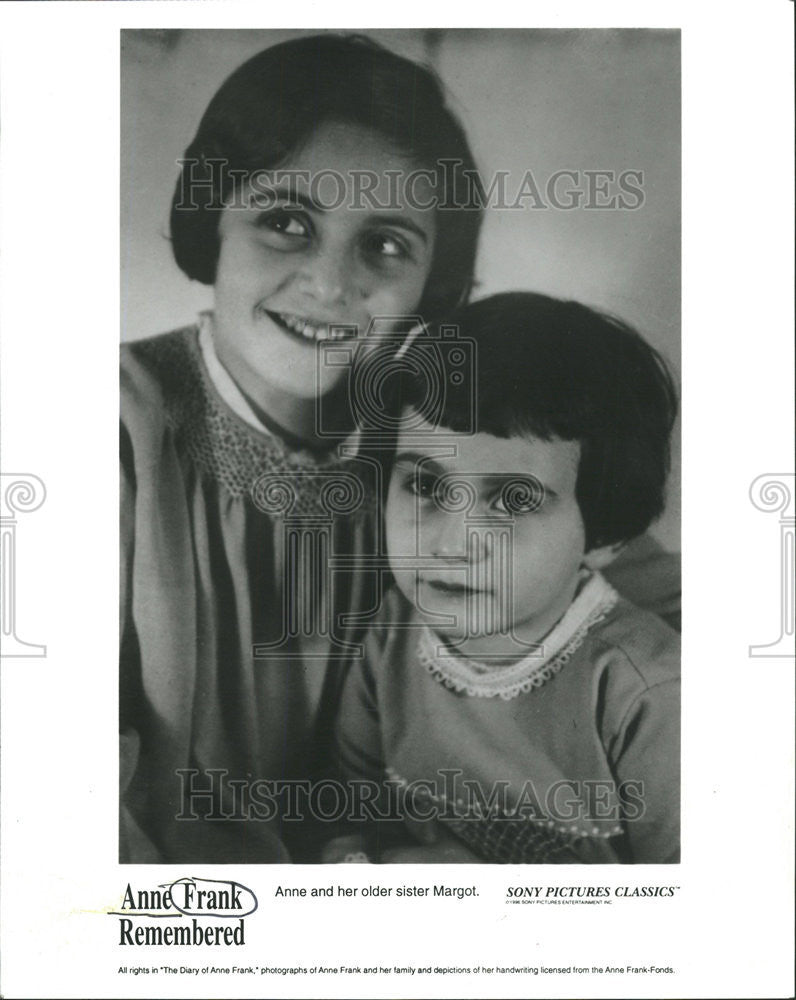 Press Photo Anne and her older sister Margot &quot;Anne Frank Remembered. - Historic Images