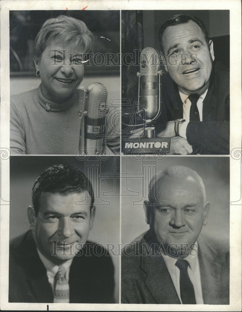 1973 Press Photo Selma Diamond Jonathan Winters Frank Blair Arquette Monitor - Historic Images