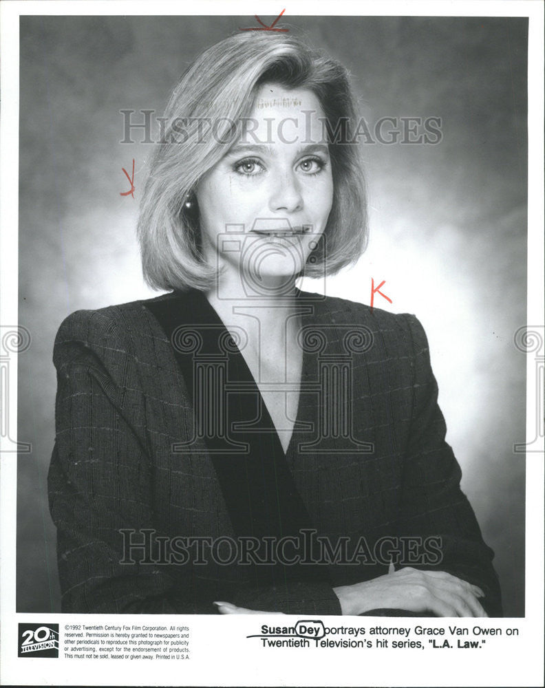 1992 Press Photo Susan Dey portrays attorney Grace Van Owen TV Hit Series - Historic Images