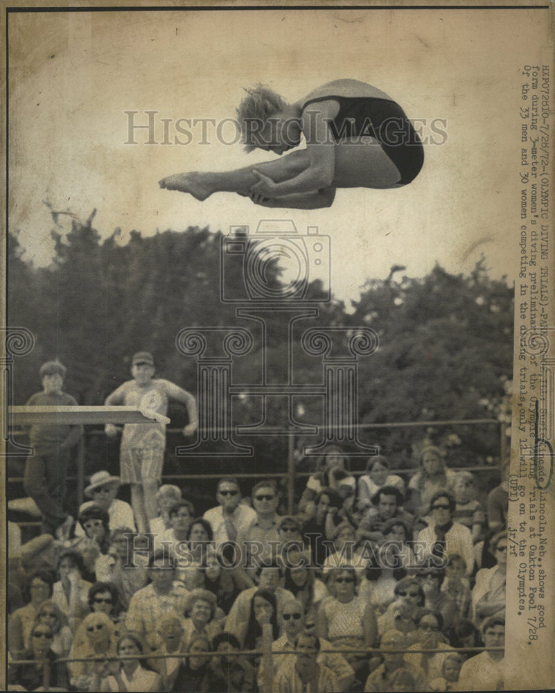1972 Press Photo Susie Kincade American Swimmer - Historic Images