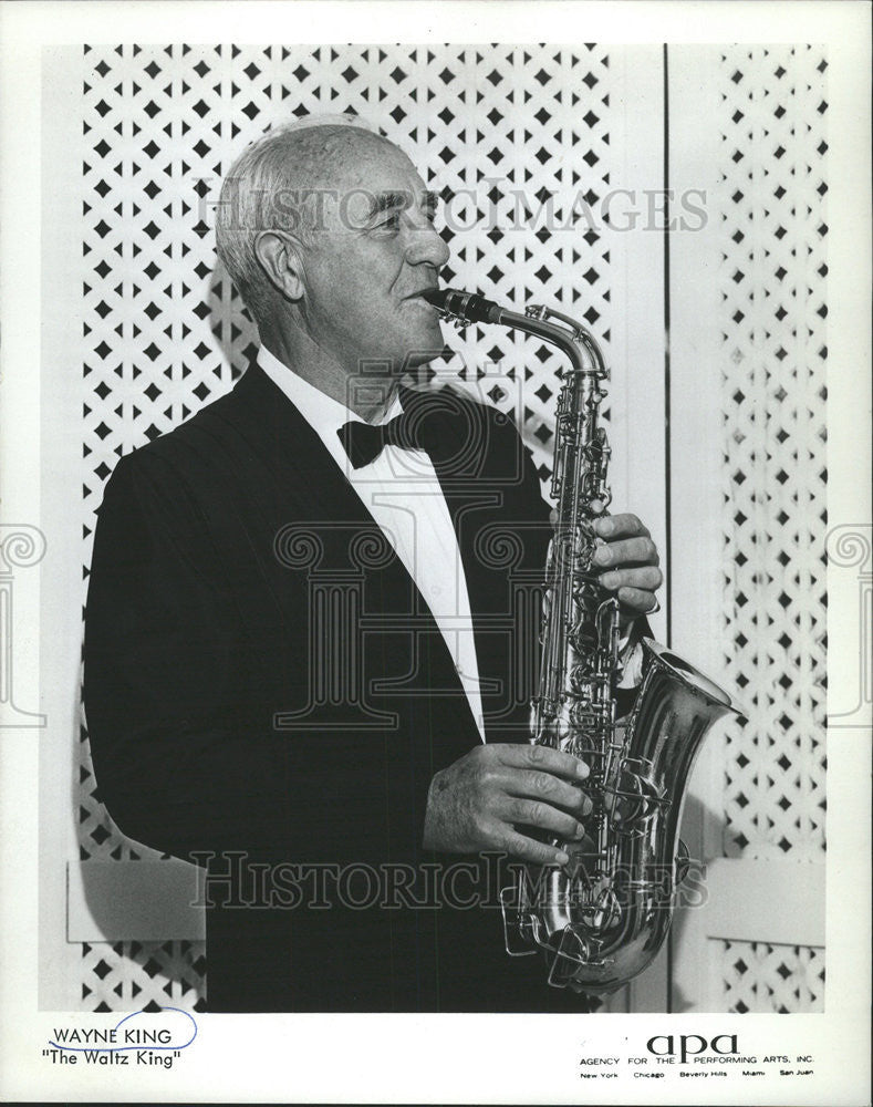 1969 Press Photo Musician Wayne King, The Waltz King with Saxophone - Historic Images