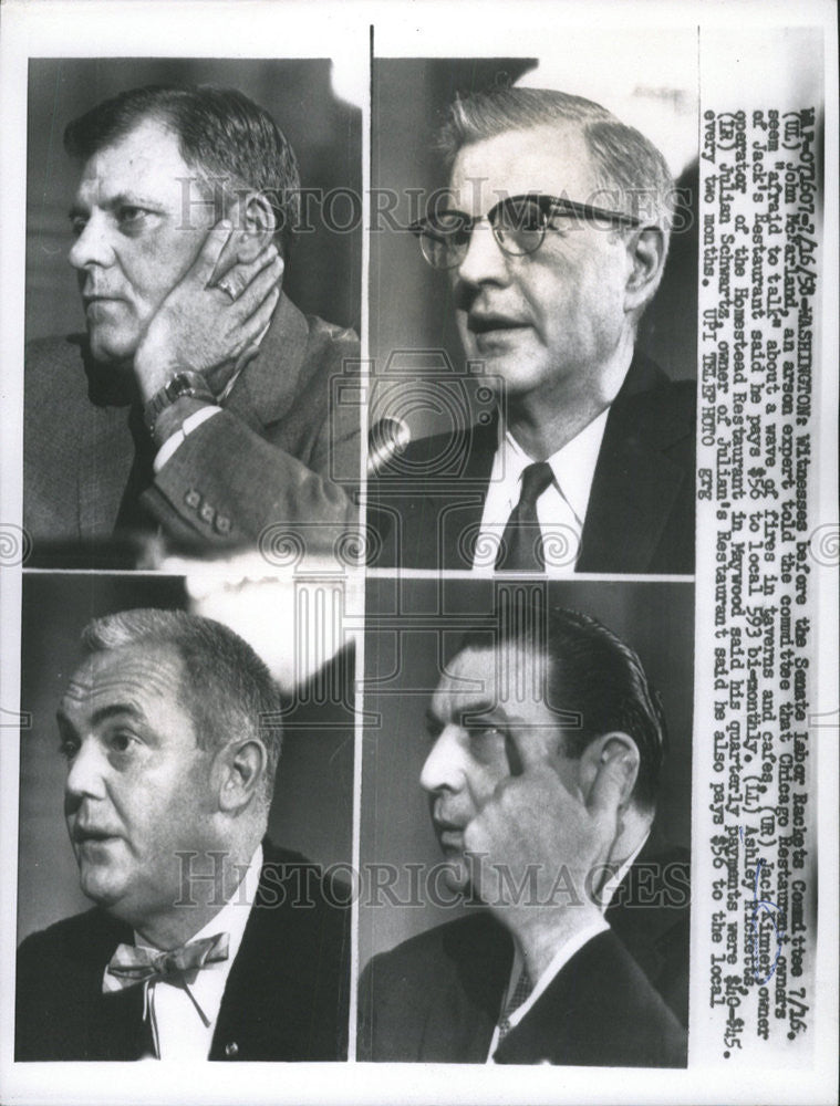 1958 Press Photo John McFarland Jack Kinner Ashley Ricketts Julian Schwartz - Historic Images