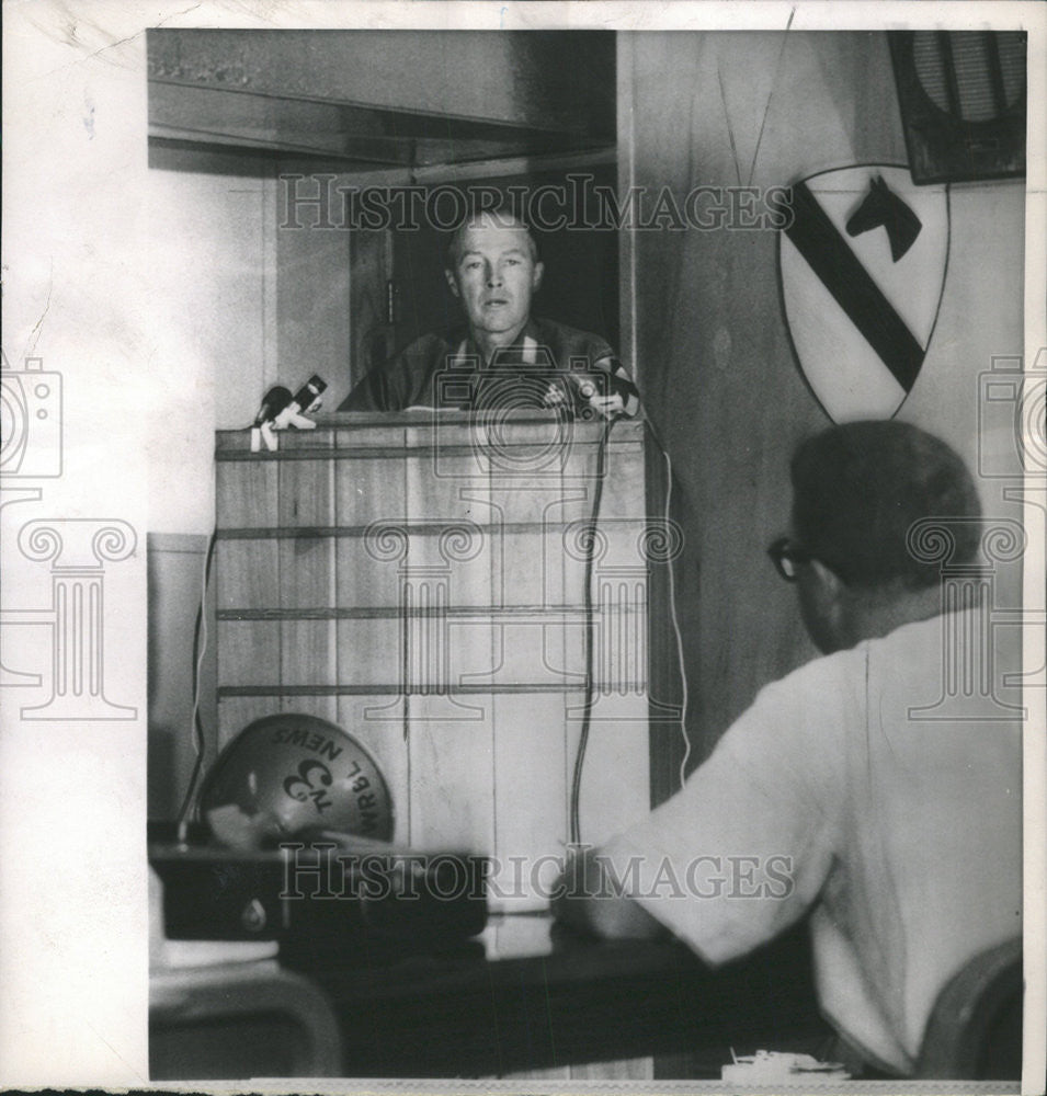 1965 Press Photo Major General Harry Kinnard Press Conference Fort Benning - Historic Images