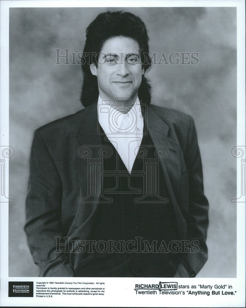 1990 Press Photo Actor Richard Lewis Marty Gold Anything But Love - Historic Images