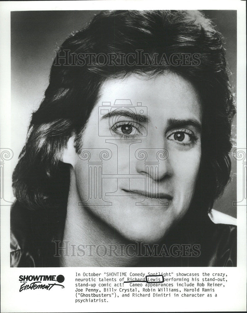 1985 Press Photo Richard Lewis American Comedian and Actor - Historic Images