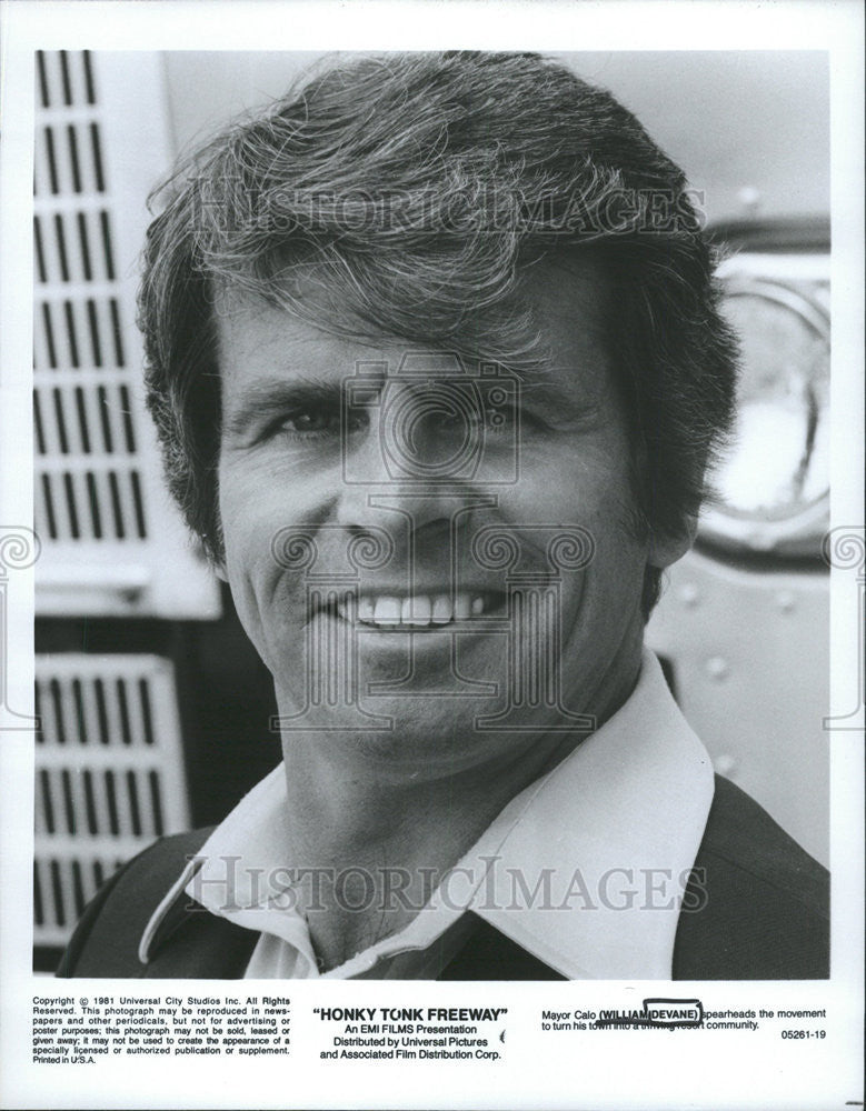 1981 Press Photo William Devane &quot;Honky Tonk Freeway&quot; - Historic Images