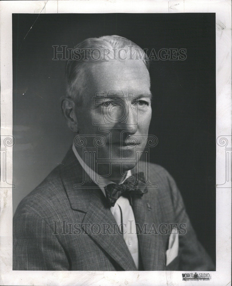 1955 Press Photo Stanley King Regional Vice President American Airlines Elbert - Historic Images