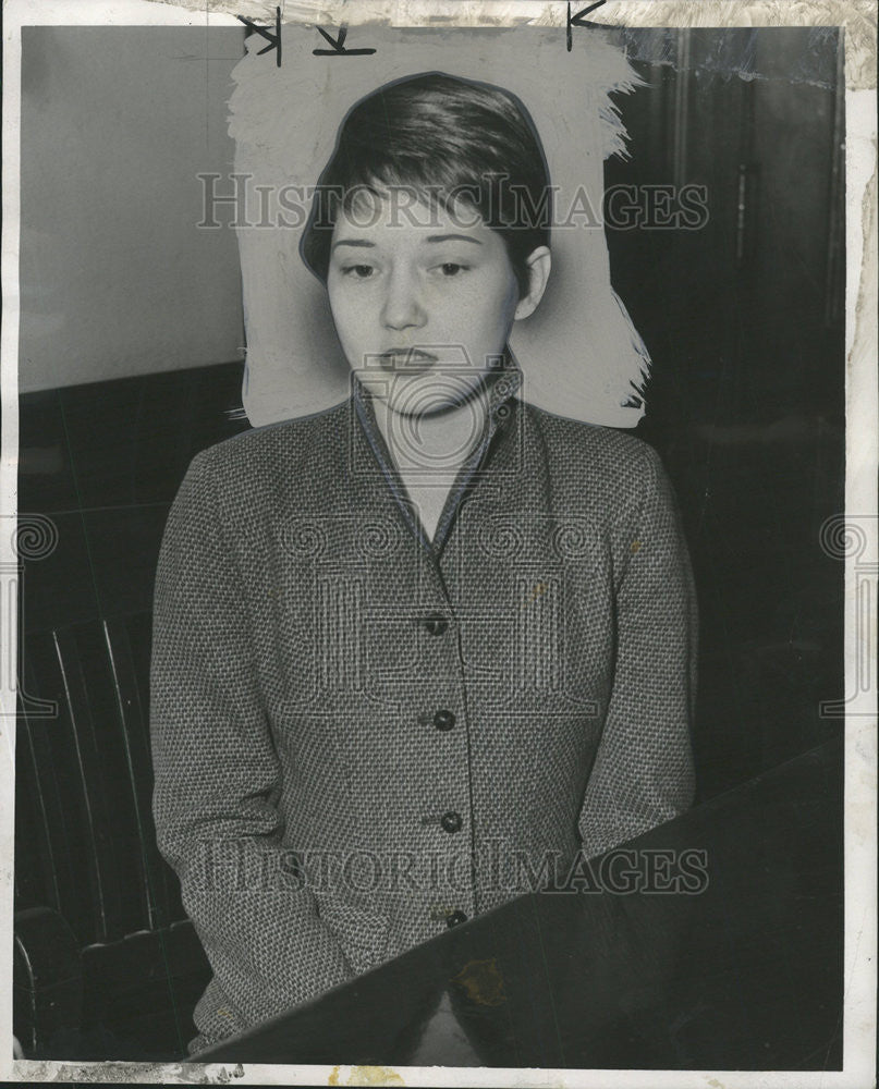 1955 Press Photo Stewart Inquest County Morgue Lola Kathryn Dewitt Stewart Death - Historic Images