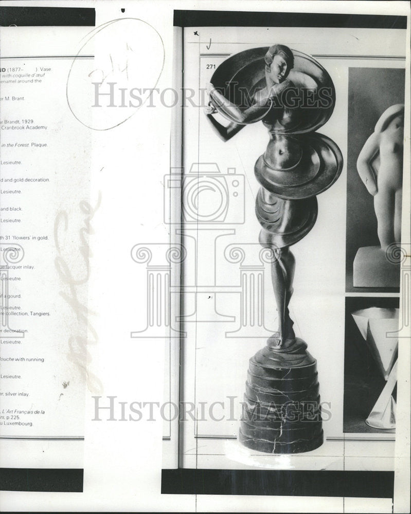 1971 Press Photo &quot;Dancer In Bronze,&quot; A Sculpture By France&#39;s Philippe Devriez - Historic Images