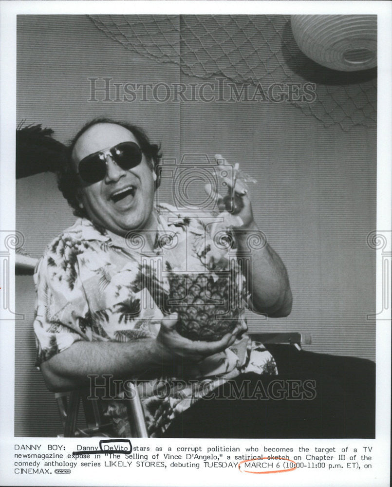 1983 Press Photo Danny DeVito American Television Movie Actor Director Producer - Historic Images