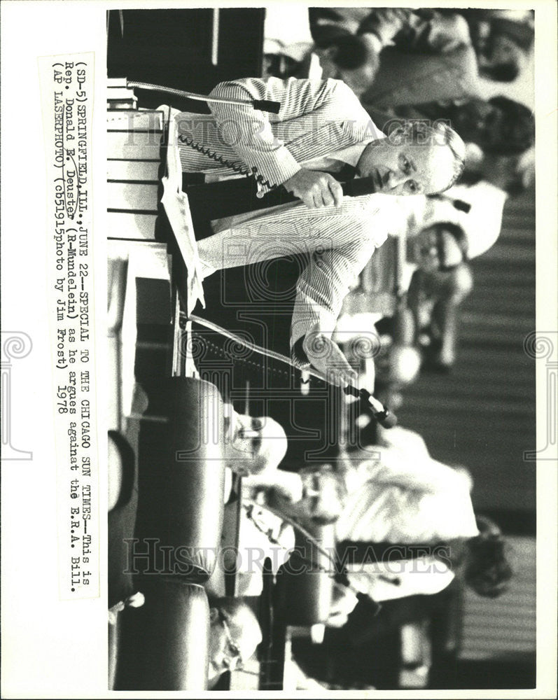 1978 Press Photo Illinois Representative Donald E Deuster - Historic Images