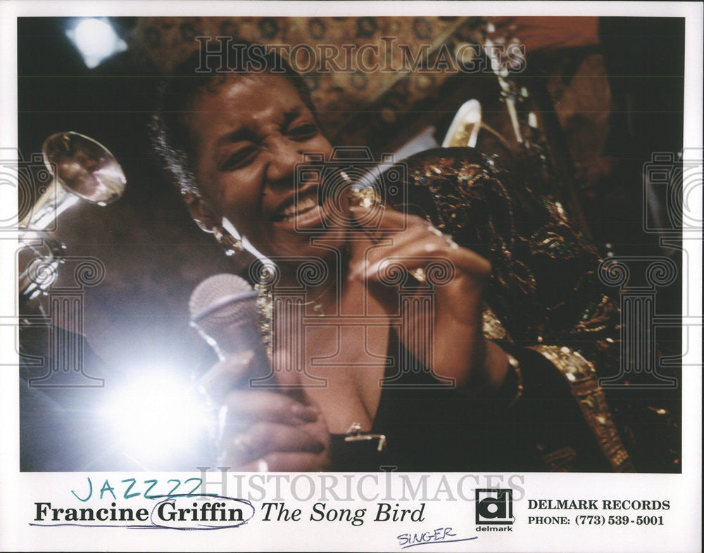 Press Photo Francine Griffin American Jazz Singer Vocalist - Historic Images