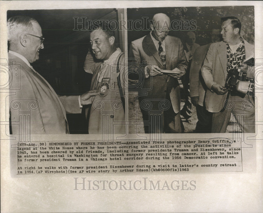 1963 Press Photo Henry Griffin President White House surgery hospital Truman - Historic Images