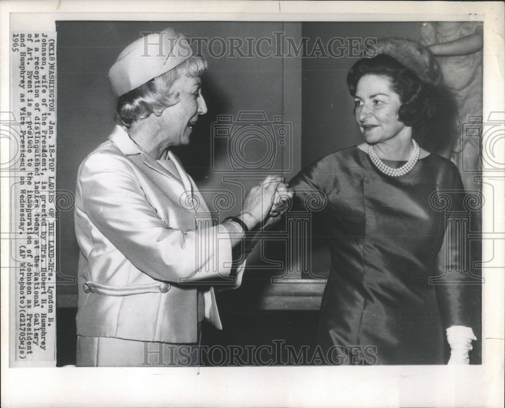 1965 Press Photo United States First Lady Mrs. Lyndon B. Johnson - Historic Images