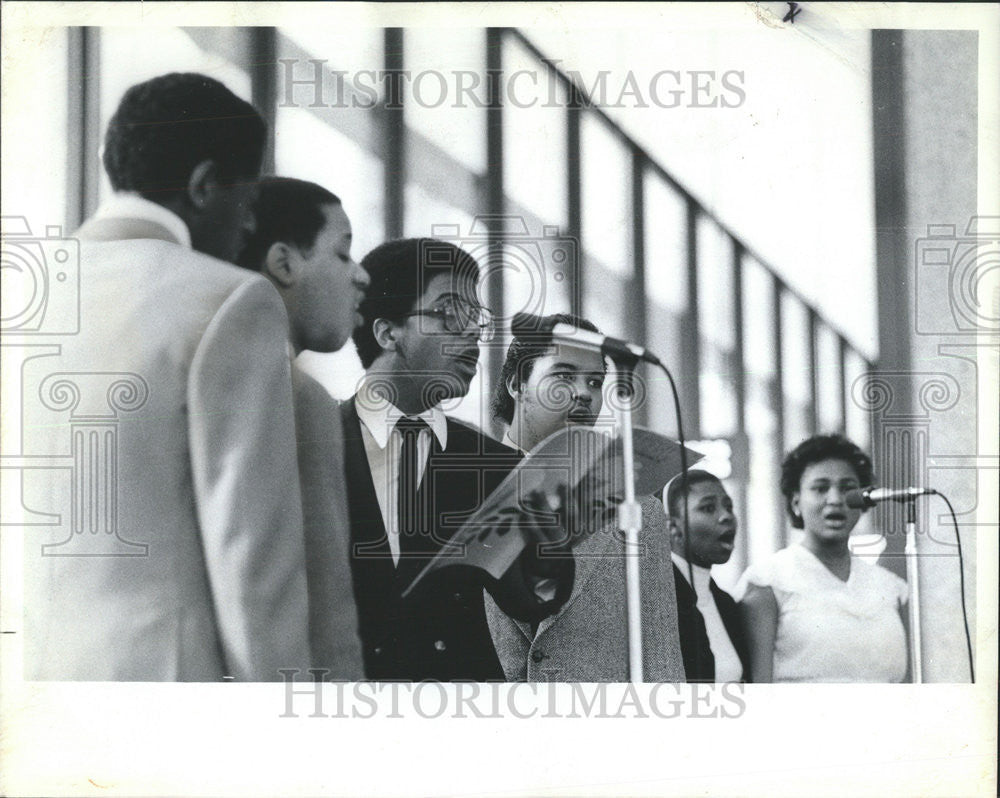 1963 Press Photo Kenwood Academy High School Free Last Luther King Music Honor - Historic Images