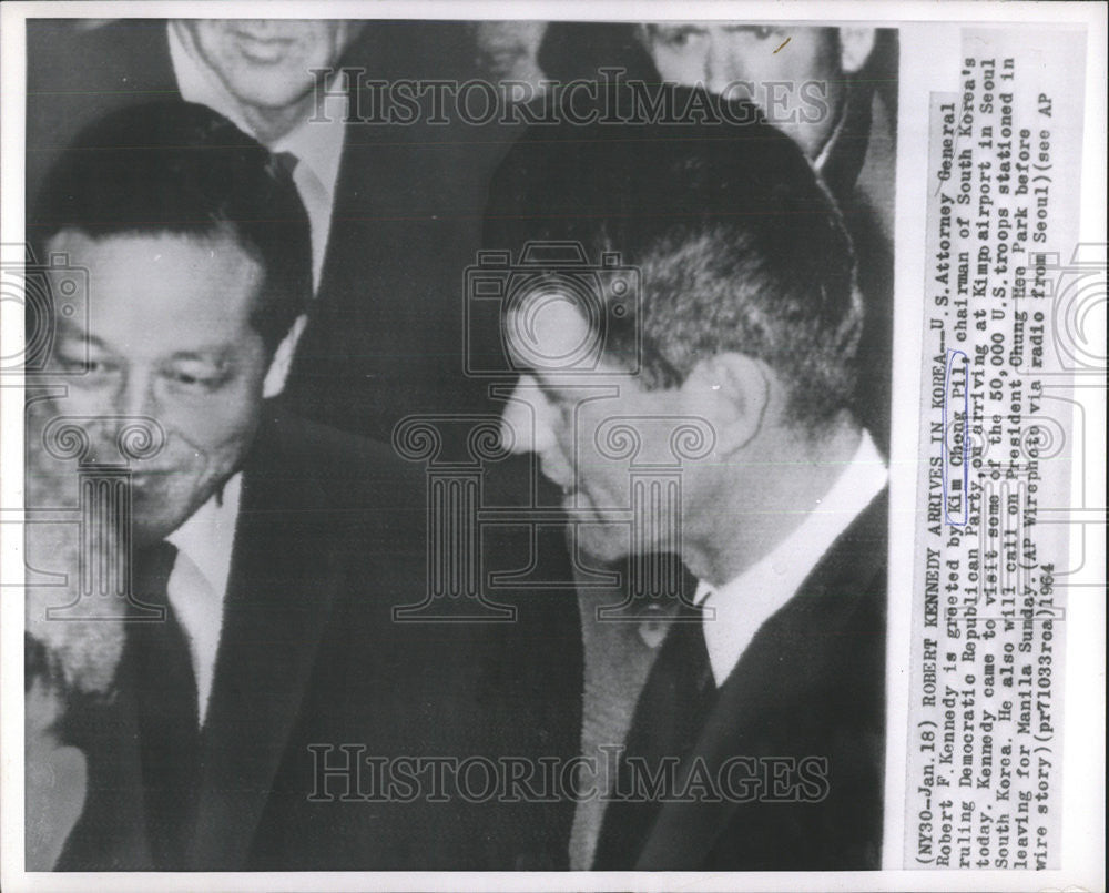 1964 Press Photo Robert F Kennedy Democratic Republican Party President - Historic Images