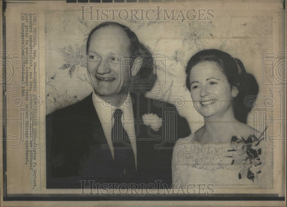 1969 Press Photo Clyton P, Gaylord, Hookford Industrialist Mrs Jonne Ryan Zulfer - Historic Images