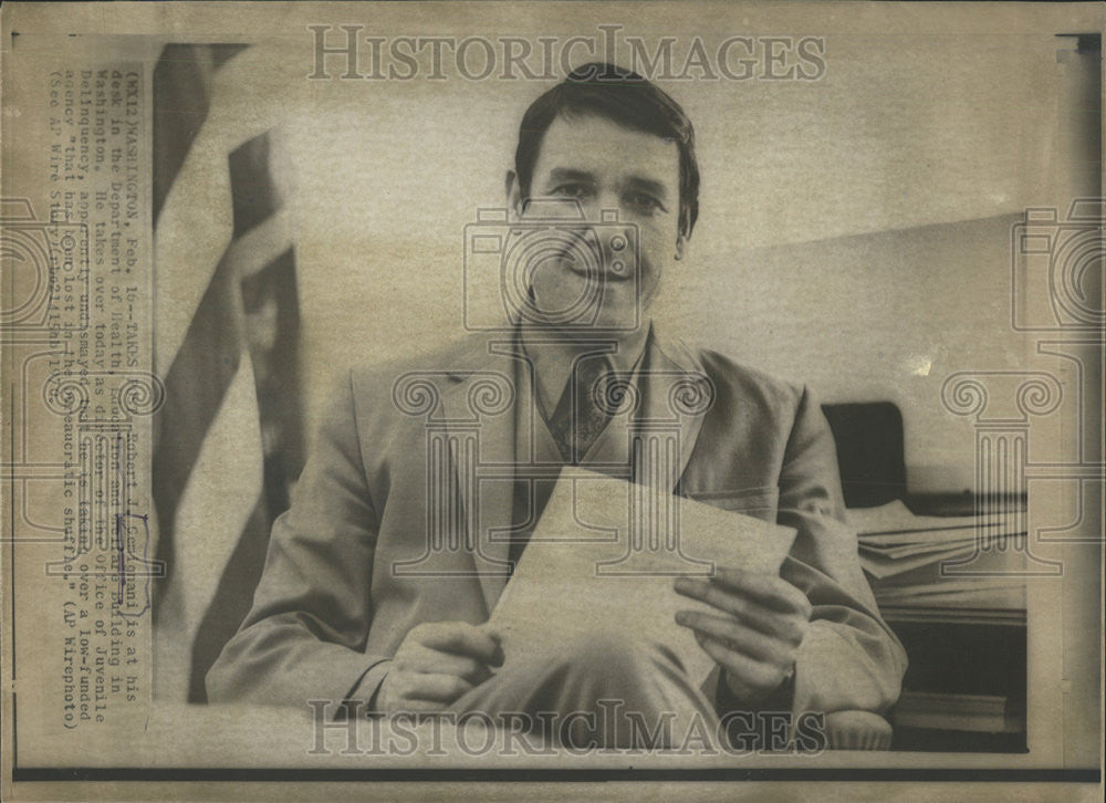 1970 Press Photo Robert J. Gemignani, Director of Juvenile Delinquency - Historic Images