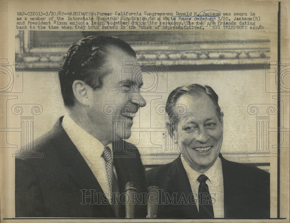 1969 Press Photo Donald M Jackson California Congressman - Historic Images