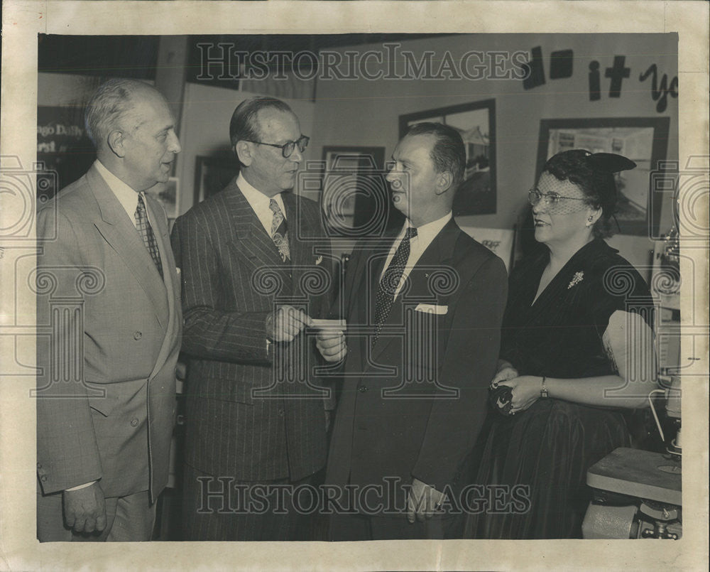 1953 Press Photo Henry J. Duda Mrs. Elaine O&#39;Shea Arthur E. Hall - Historic Images