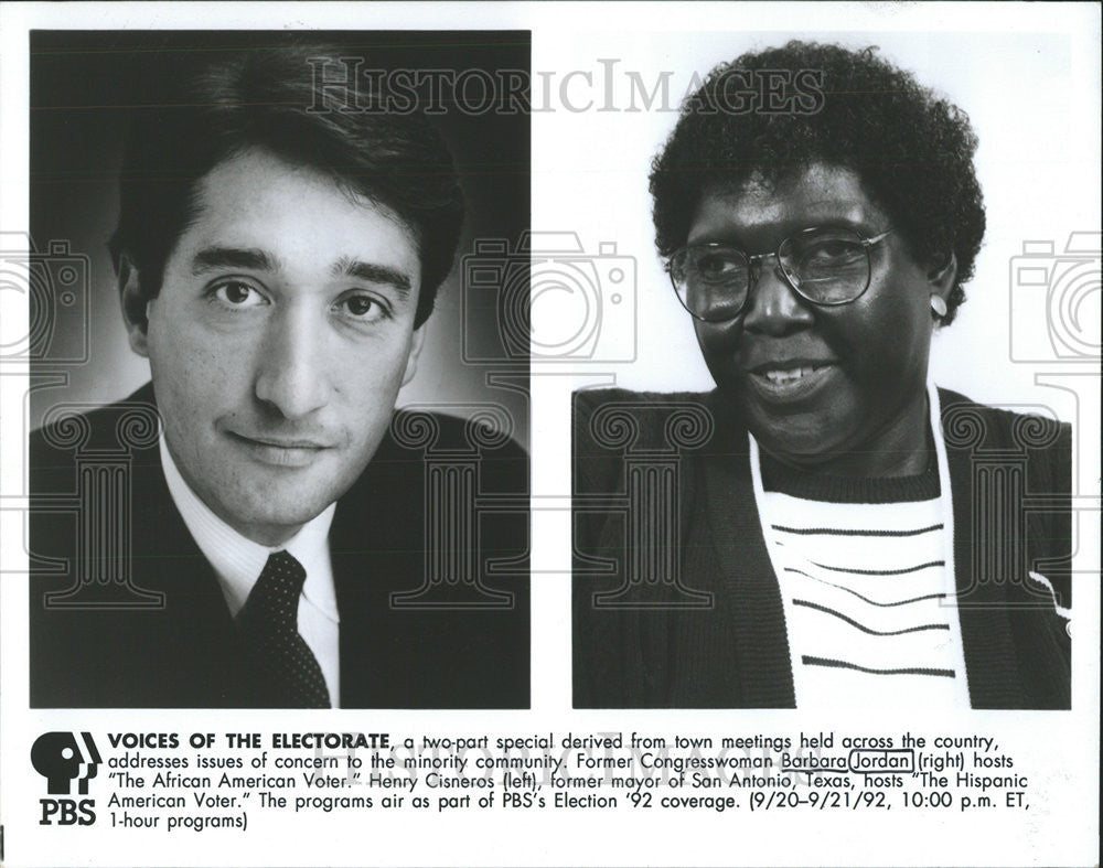 1993 Press Photo Voice Electorate Barbara Jordan Africa America Voter Henry - Historic Images