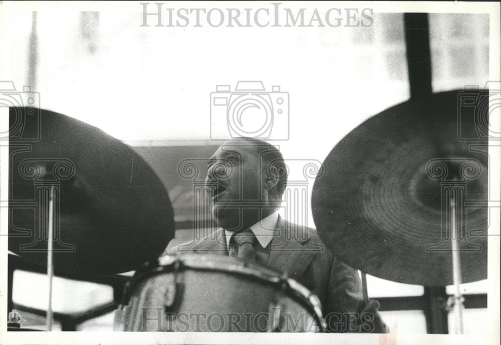 1982 Press Photo Drummer Jump Jackson Drum sole combo Duke Ellington Tune Music - Historic Images