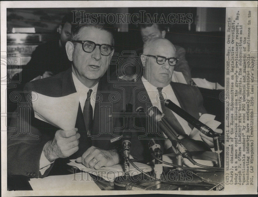 1958 Press Photo Oren Harris House Subcommittee Legislative Oversight Washington - Historic Images