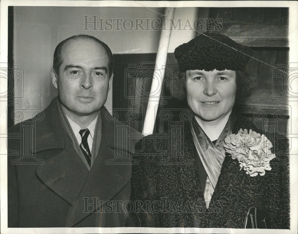 1938 Press Photo Leland Harrison US career diplomat wife his wife - Historic Images