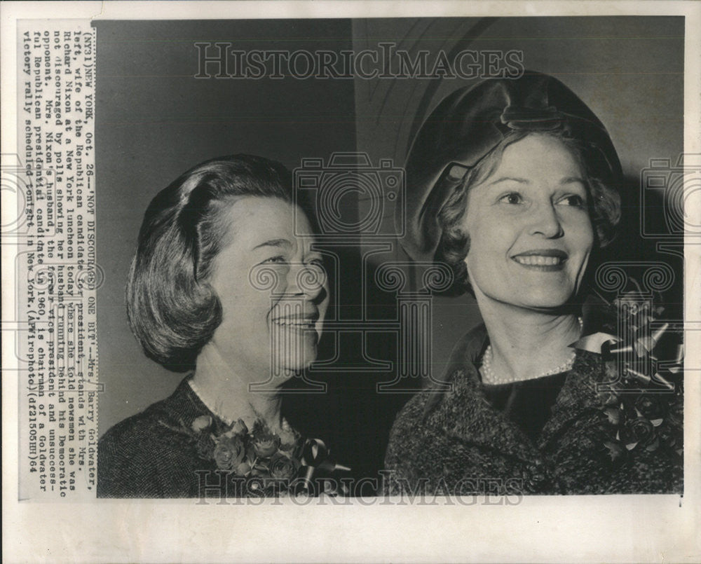 1964 Press Photo Barry Goldwater Republican Candidate President Richard Nixon - Historic Images