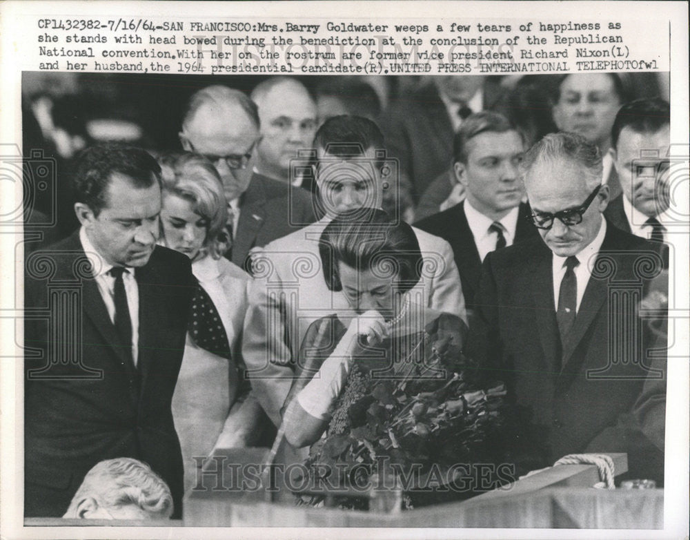 1964 Press Photo Mrs.Barry Goldwater Republican National convention - Historic Images