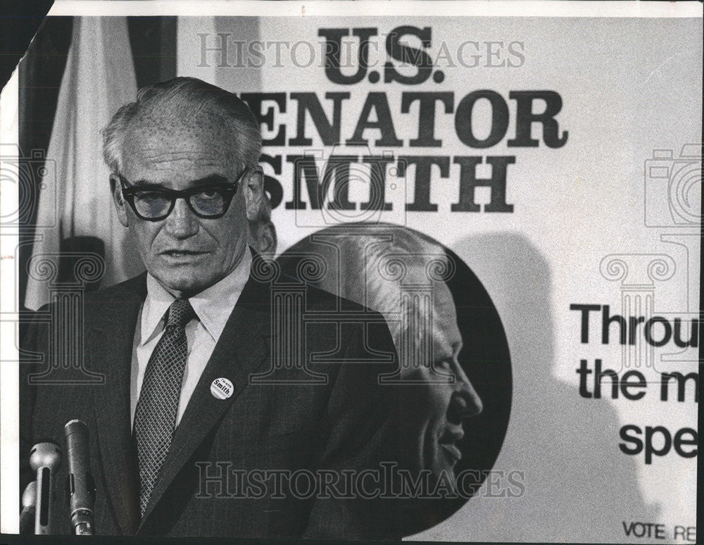 1970 Press Photo Barry Goldwater Smith Illinois battling Stevenson Senate race - Historic Images