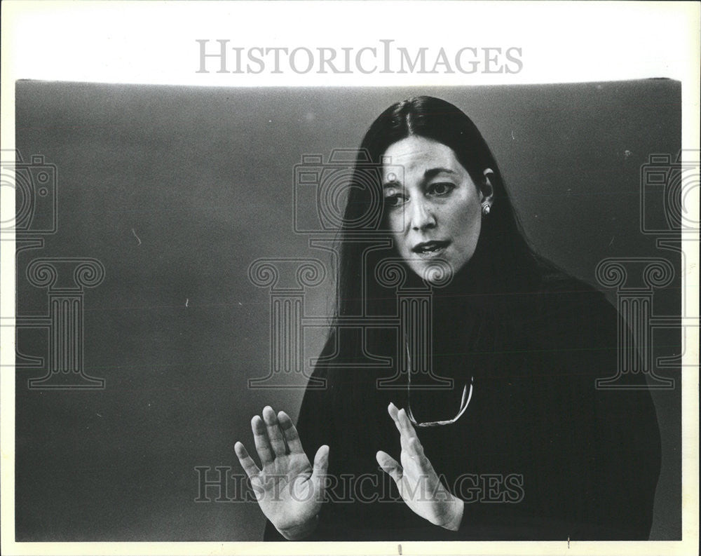 1987 Press Photo Robin Goldberg Jewish Folklorist Storyteller - Historic Images