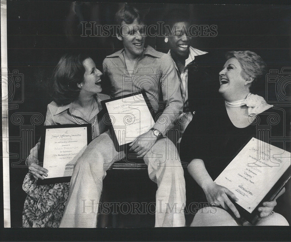 1977 Press Photo Belinda Carr John Green Doris Laurel Cronin Joseph Jefferson - Historic Images