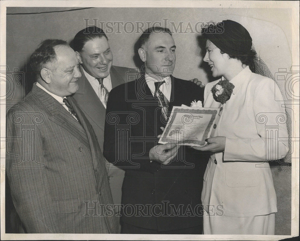 1950 Press Photo John Lang Marge Gleason Executive Secretary National Assn - Historic Images