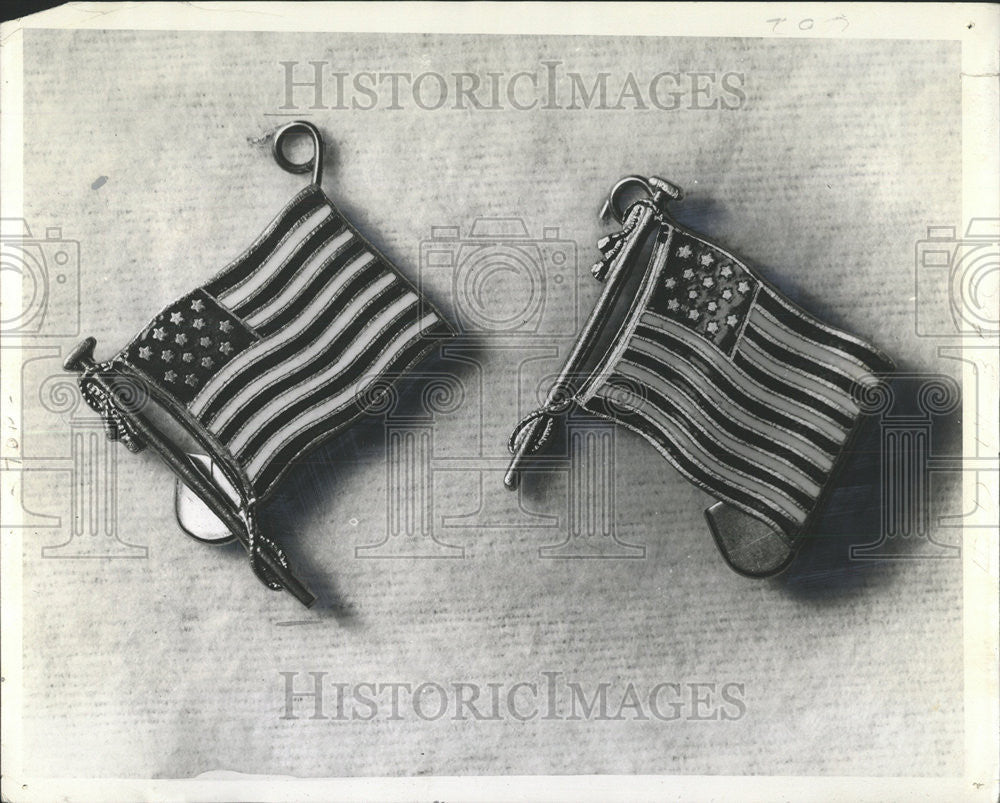 1939 Press Photo American Flags - Historic Images