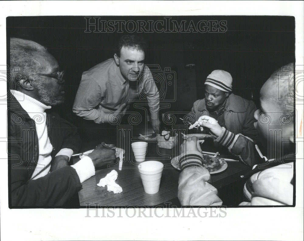 1991 Press Photo George Gottlieb Demarcus Billups Grace Mission Church Donald - Historic Images