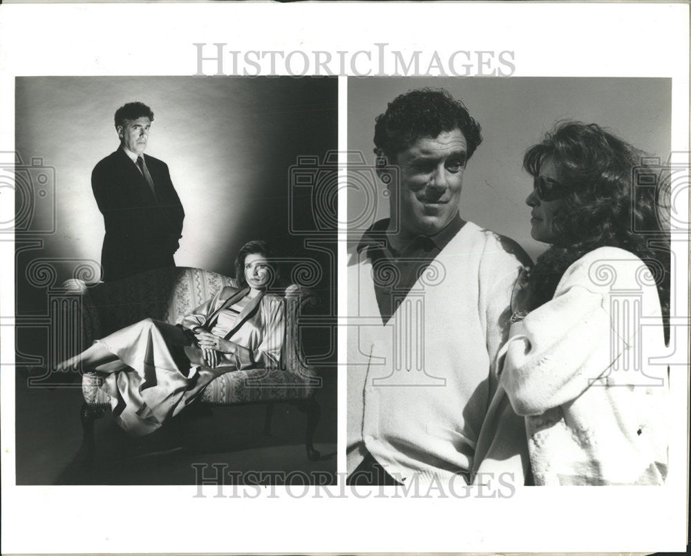 Press Photo Elliott Gould Actor With Co-Star - Historic Images