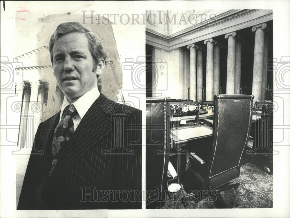 1974 Press Photo CBS News Correspondent Fred Graham - Historic Images