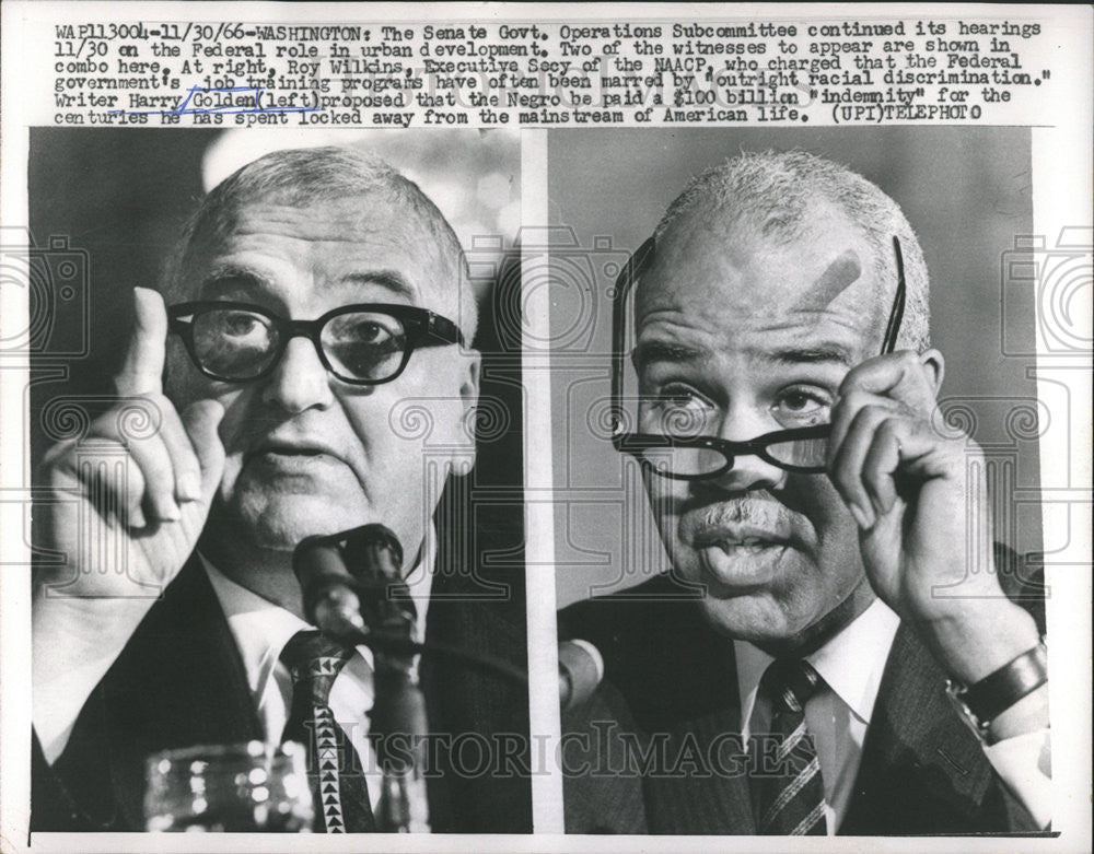1966 Press Photo Writer Harry Golden Editor Writer Newspaper Publisher - Historic Images