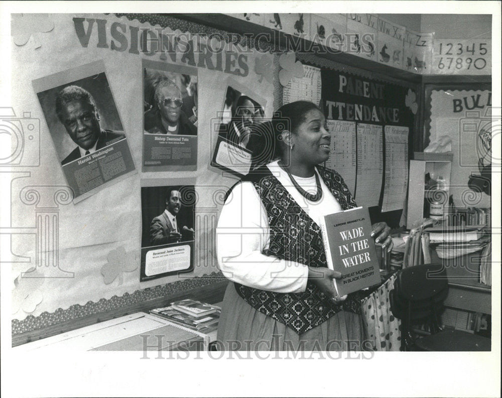 1990 Press Photo Charlena Golden Jensen Elementary Council Member President - Historic Images